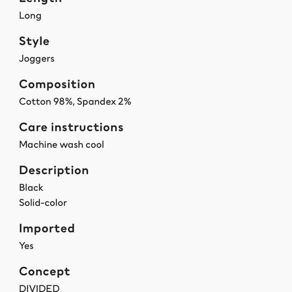 H&M Cotton Joggers - Picture 2 of 5